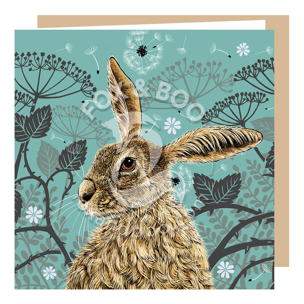 Decorative Hare Card