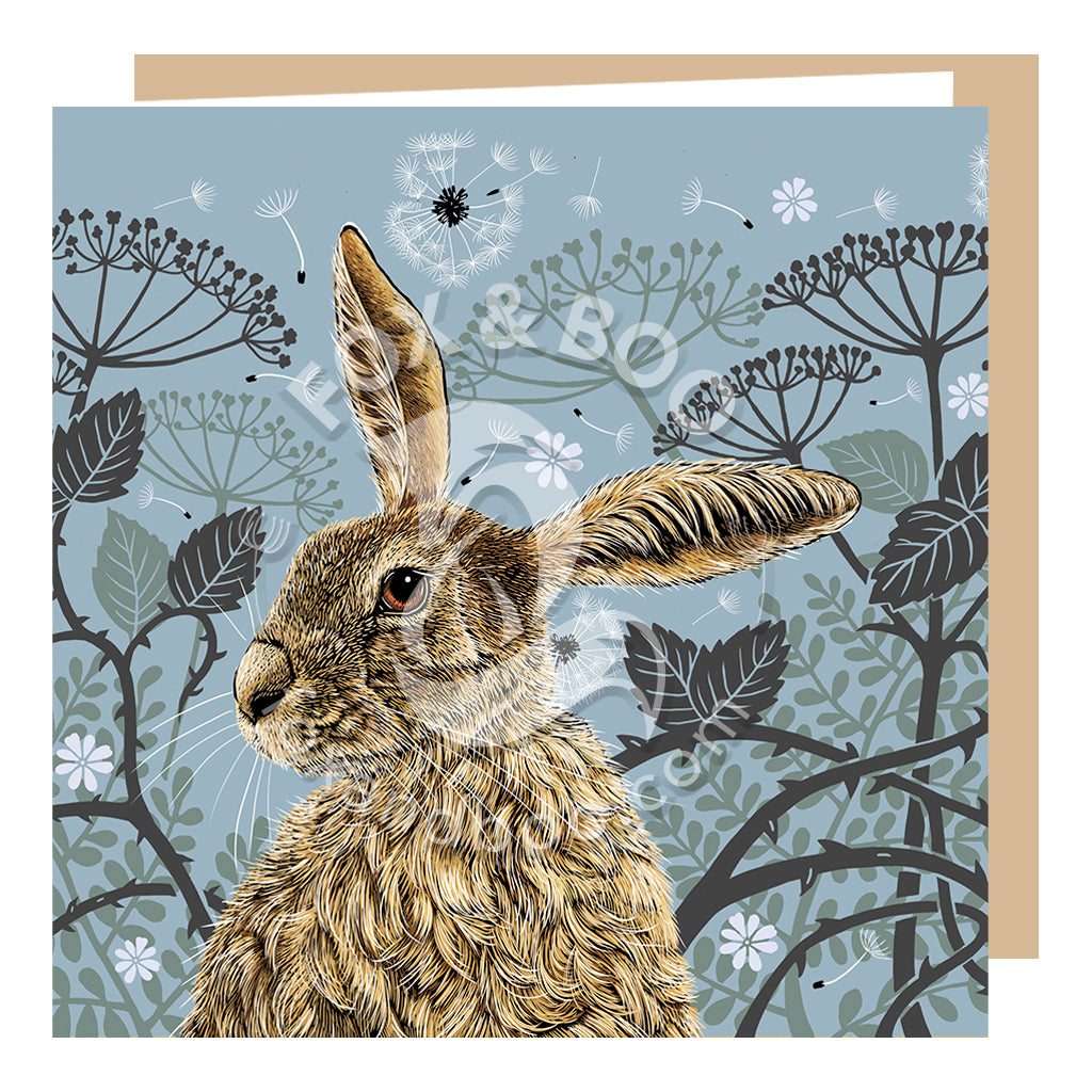 Decorative Hare Card