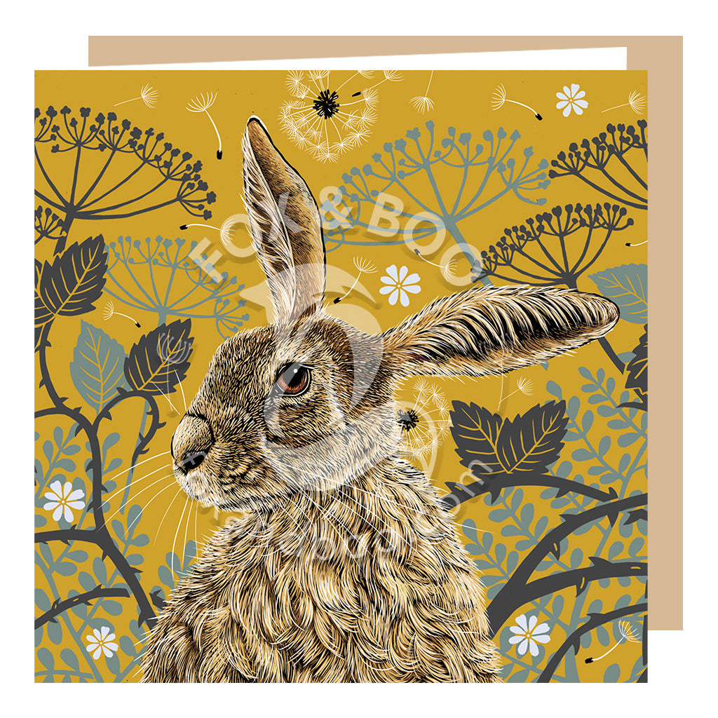 Decorative Hare Card