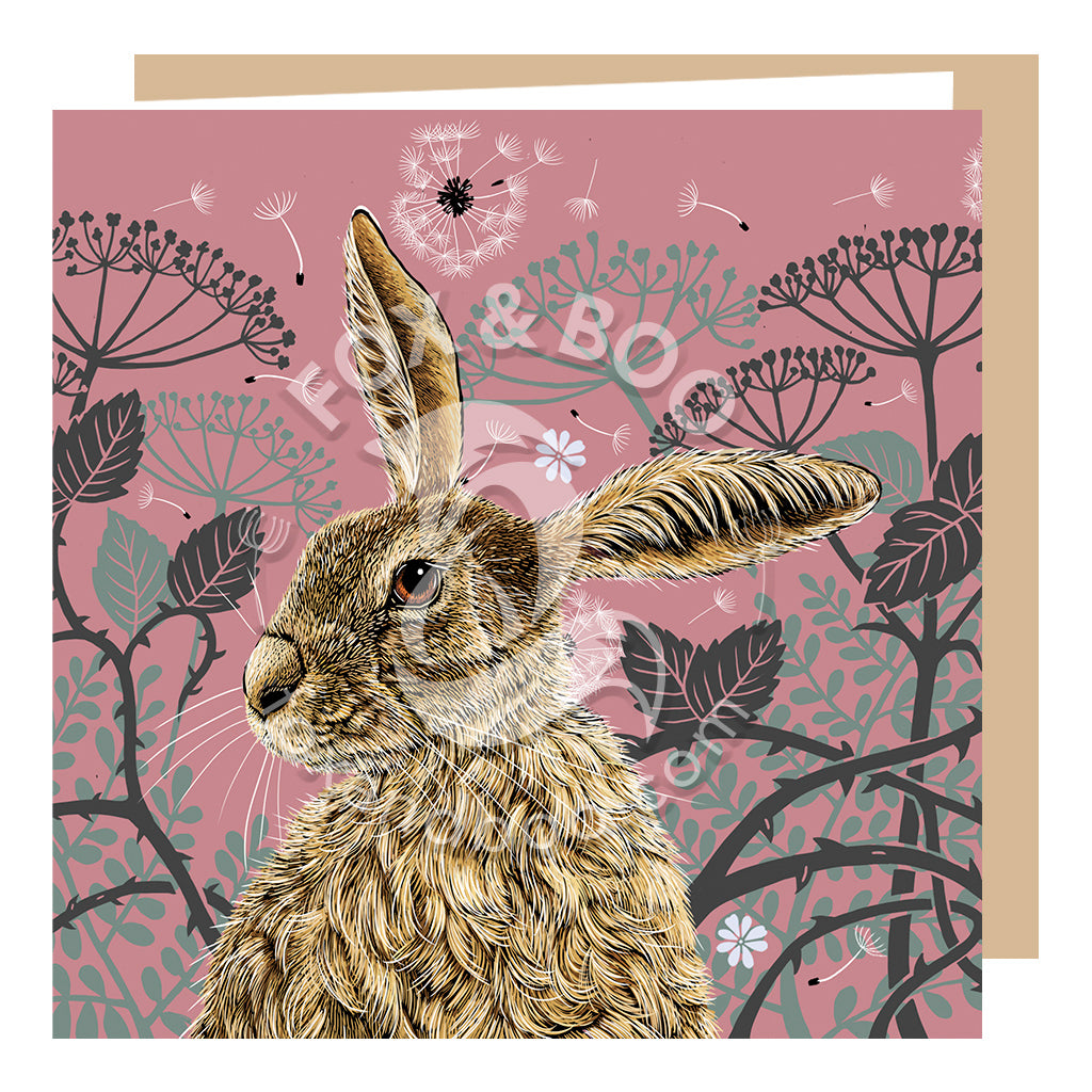 Decorative Hare Card