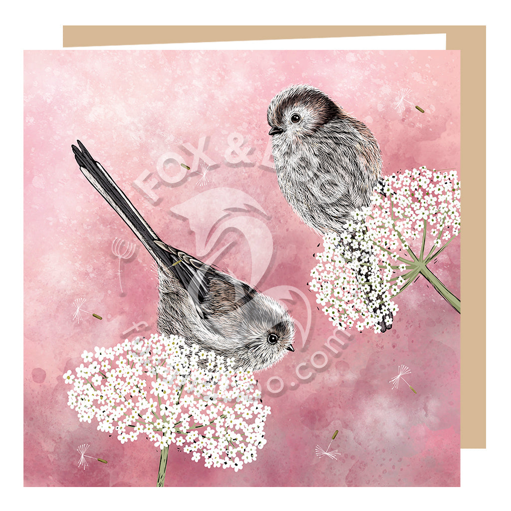 'Long Tailed Tits' Card