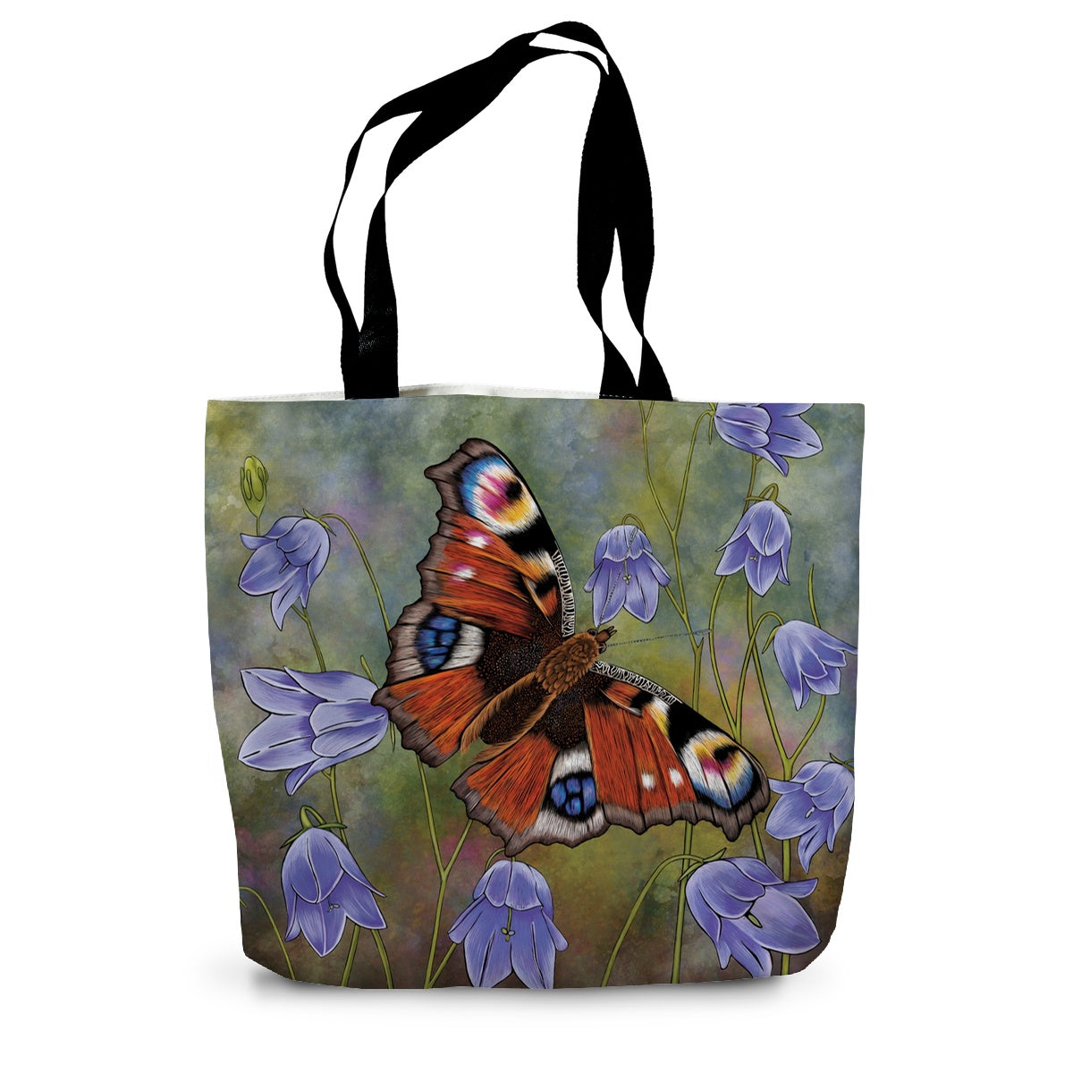 Peacock Butterfly Canvas Tote Bag