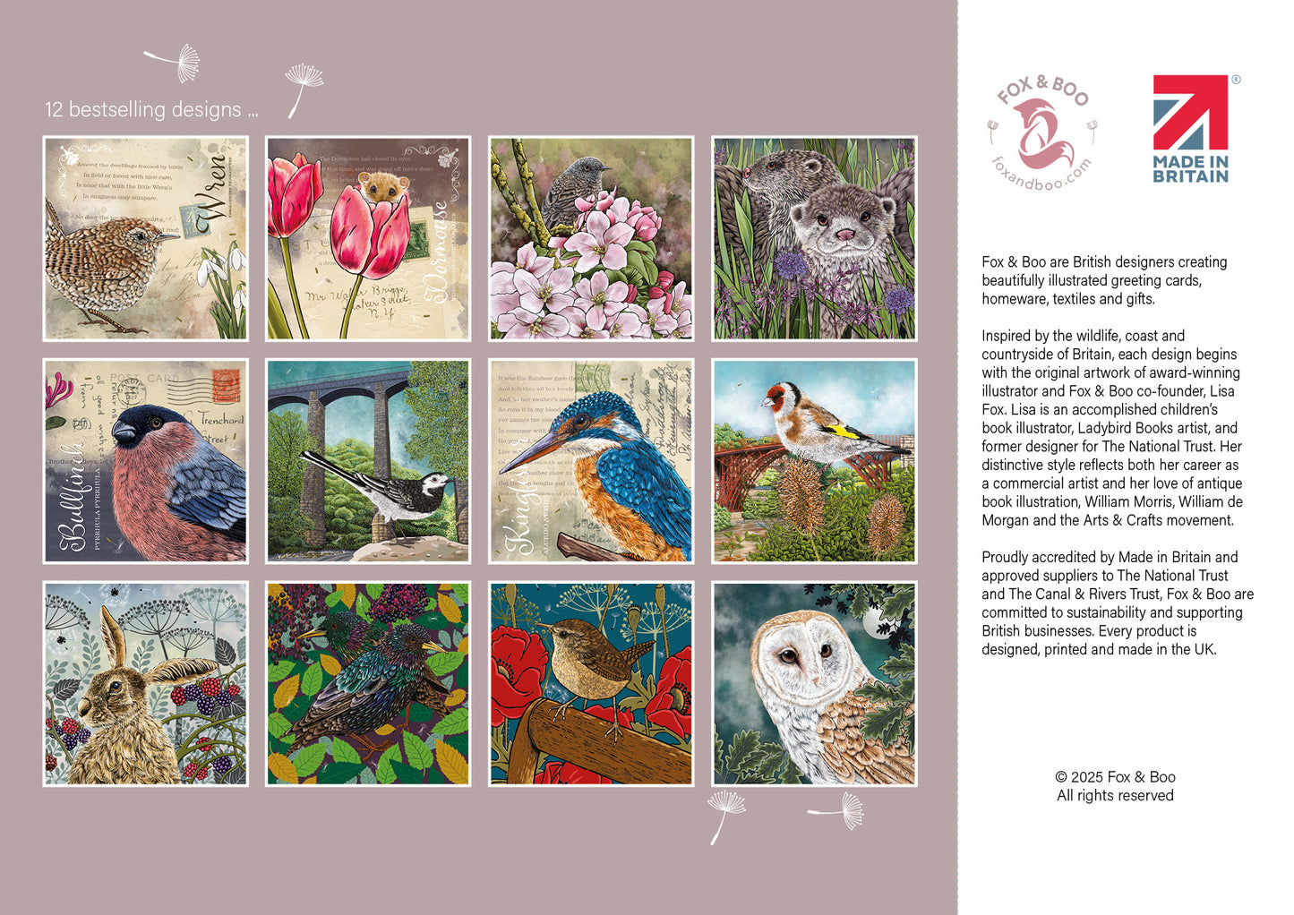 Fox & Boo 2026 A4 Wall Calendar