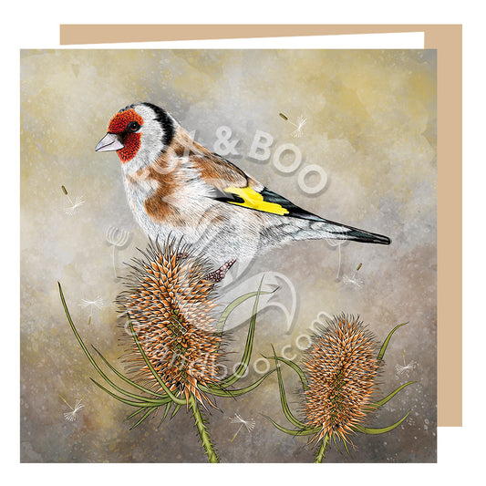 Goldfinch and Teasel Card