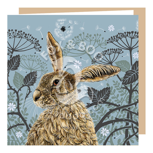Decorative Hare Card