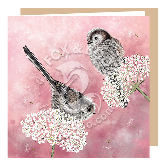 'Long Tailed Tits' Card