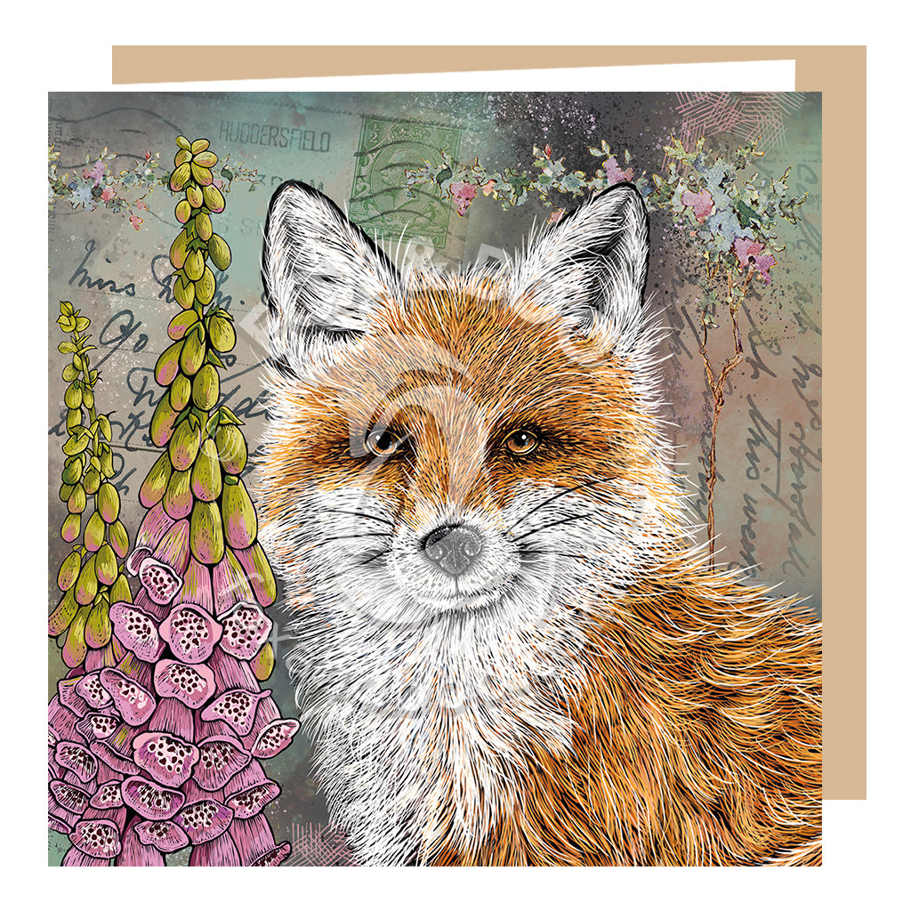 Victoria’s Attic Collection Fox Greeting Card